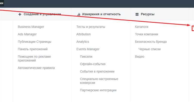 Основные функции Facebook Business Manager